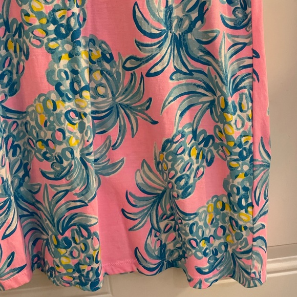 Lilly Pulitzer Size 6-7 Girls Dress Pink and Pineapples Summer Beach Dress - Picture 7 of 10